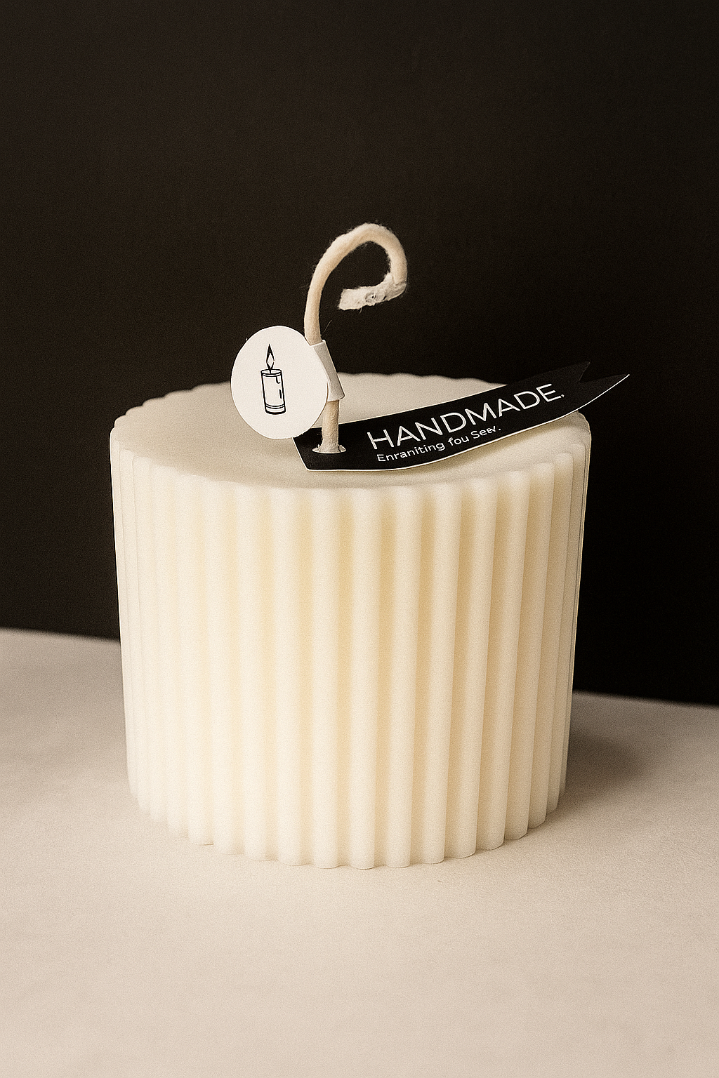 Vertical Striped Candle