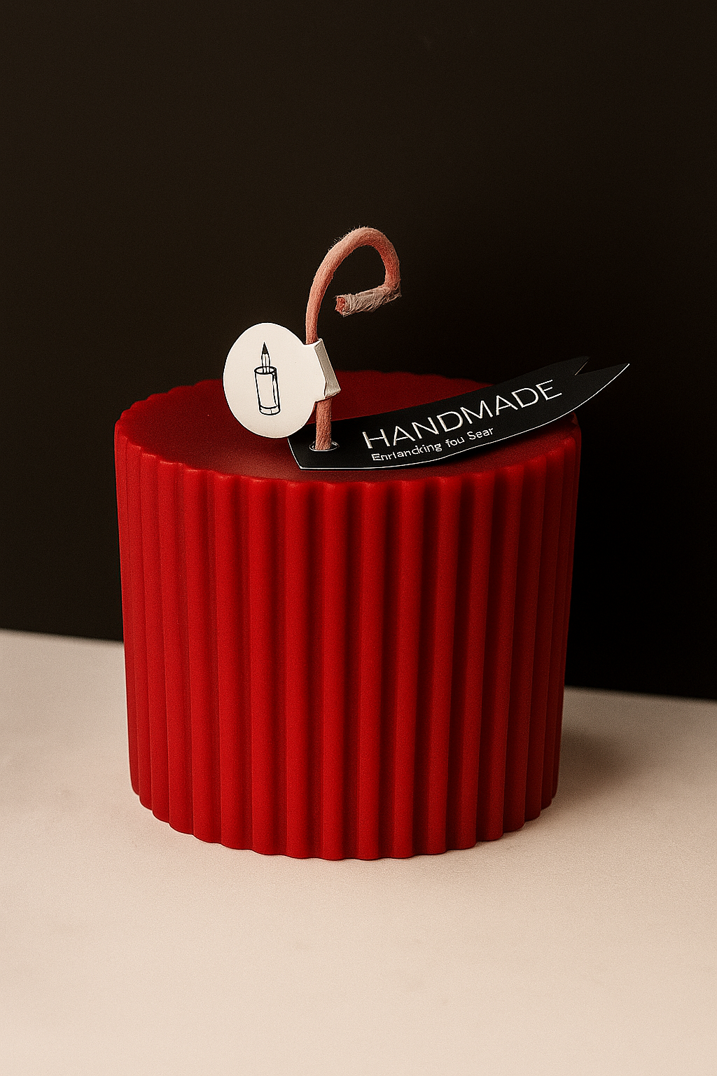 Vertical Striped Candle