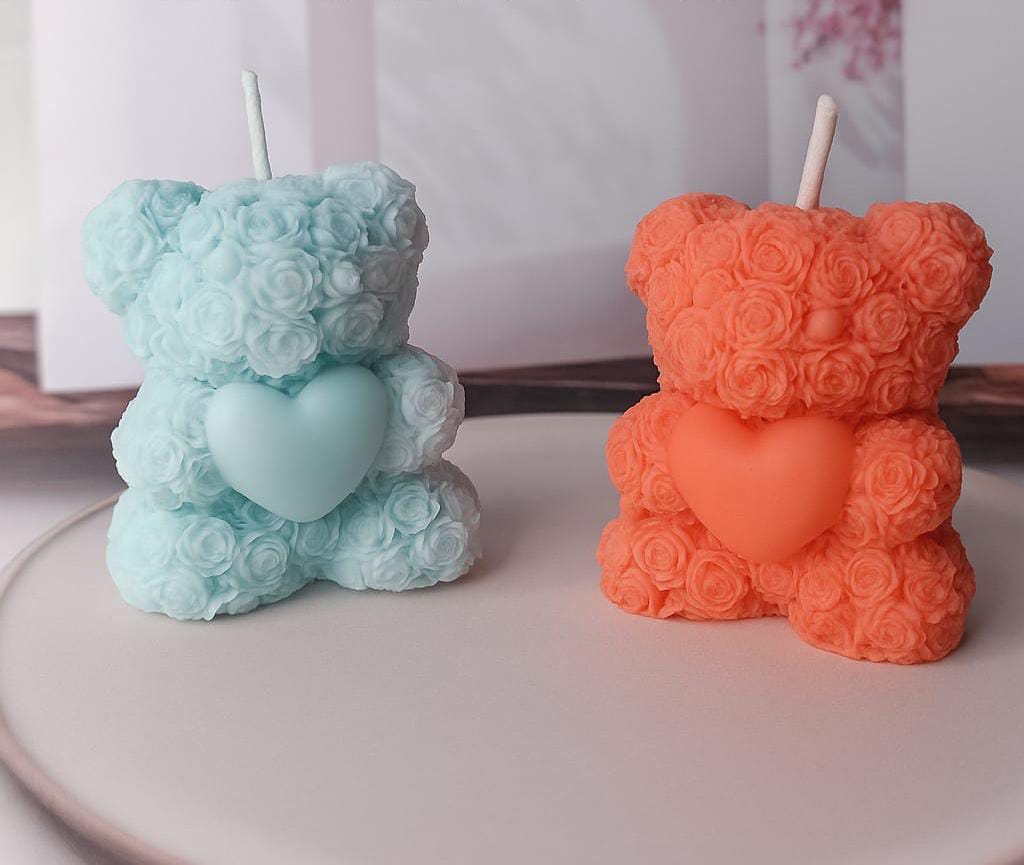 Teddy Bear Candle- Pack of Two