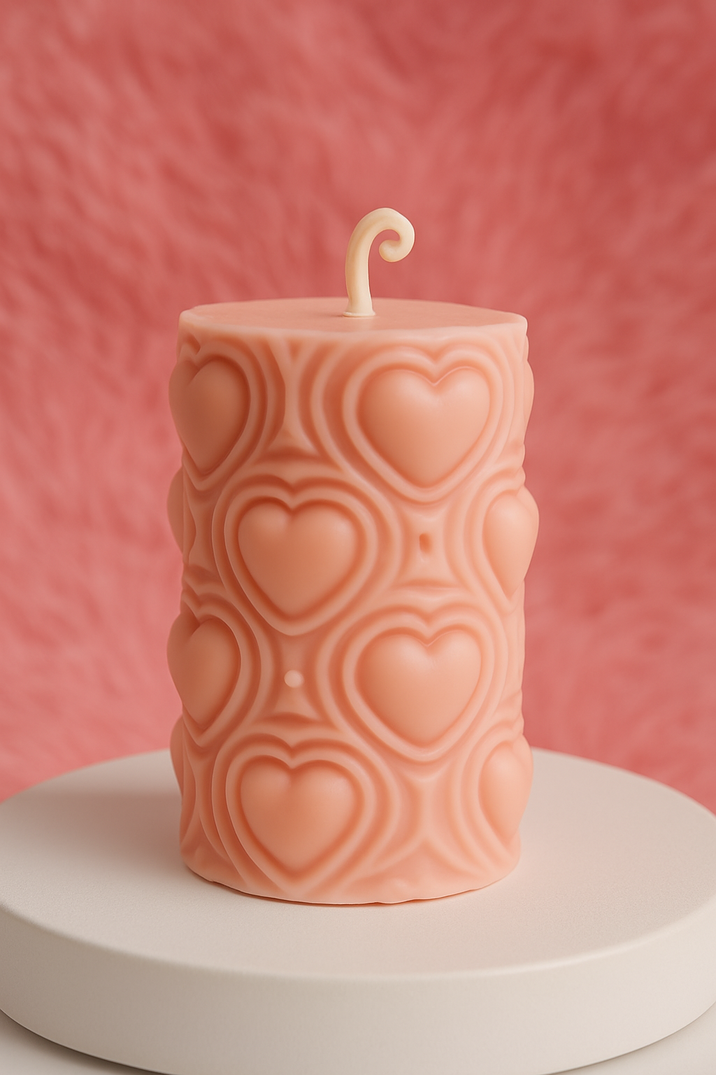 Heart Pillar Candle