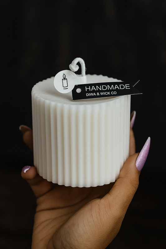 Vertical Striped Candle