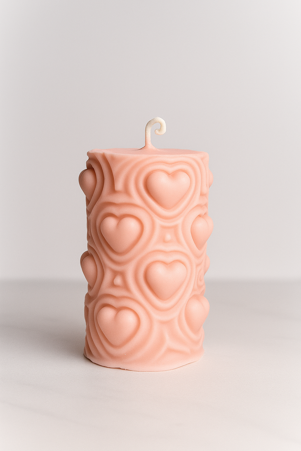 Heart Pillar Candle