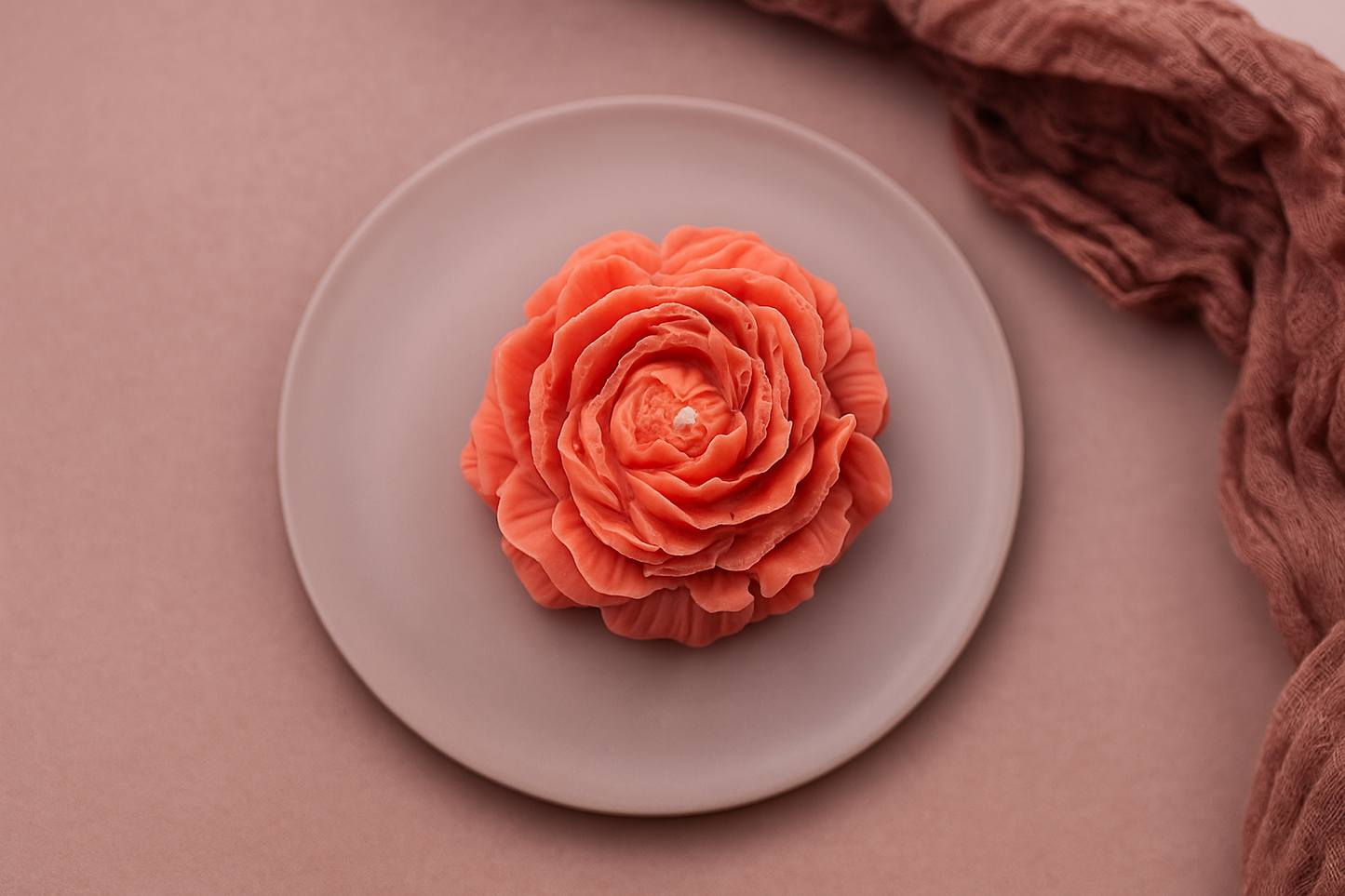 Rose Candle, Pack of Two- Made With 100% Soy Wax