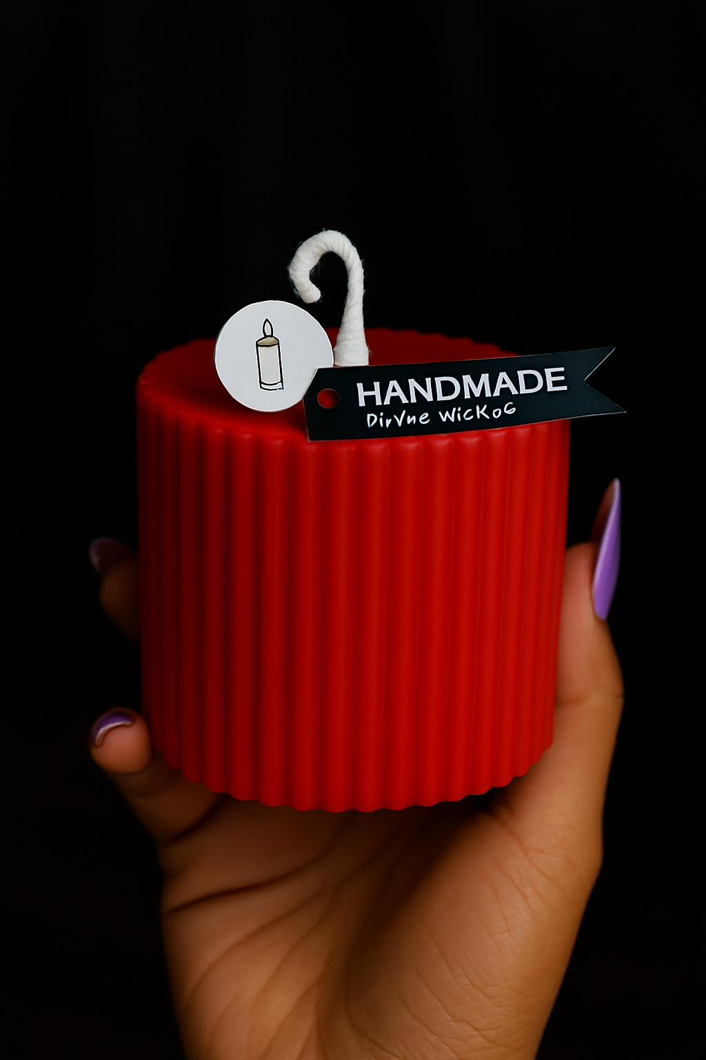 Vertical Striped Candle