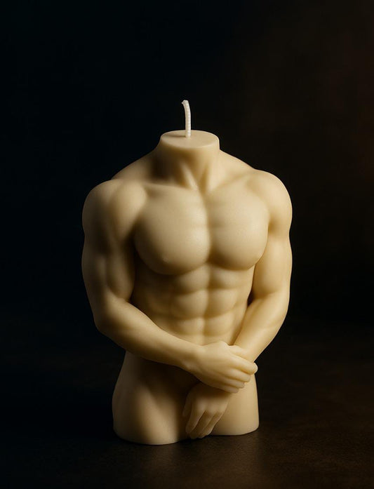 Male Torso Candle